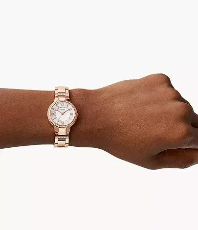 Virginia Rose-Tone Stainless Steel Watch