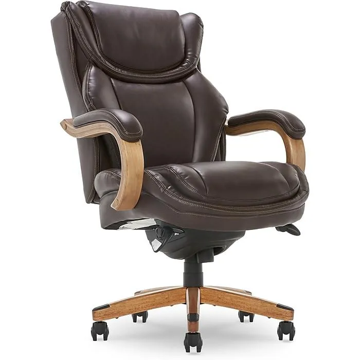 La-Z-Boy Harnett Ergonomic Faux Leather Swivel Executive Chair,