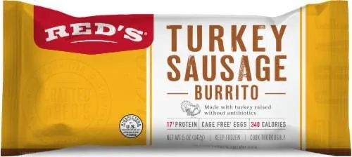 Red’s Turkey Sausage Frozen Breakfast Burrito