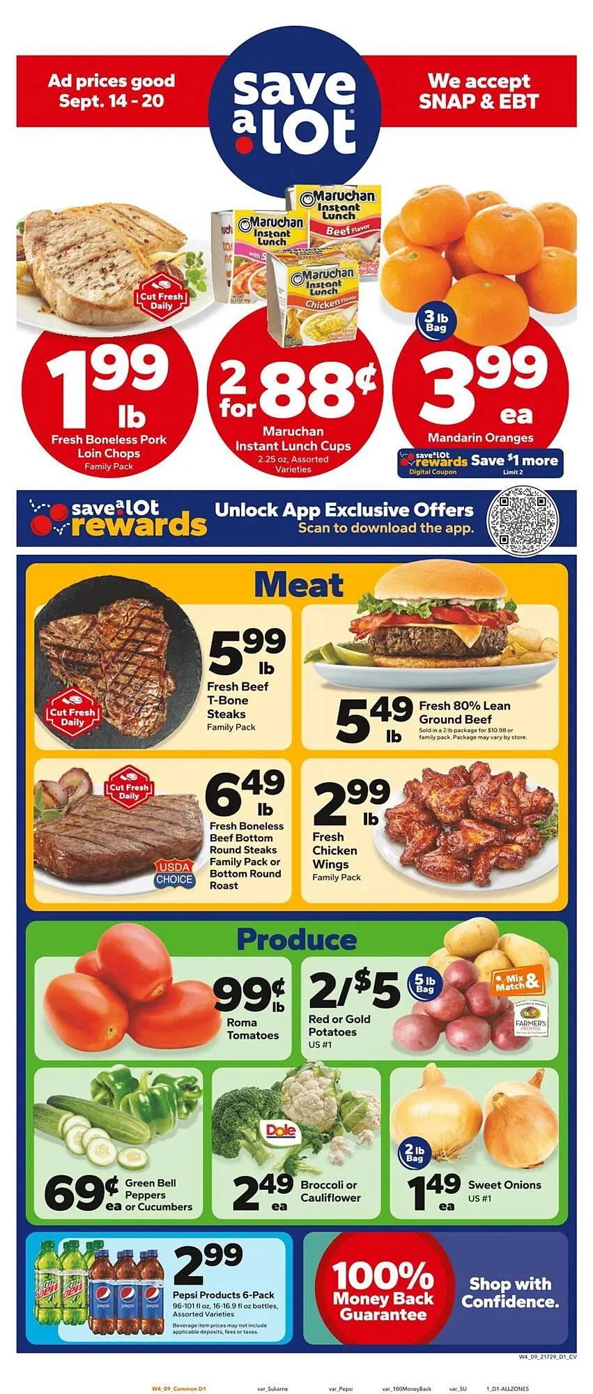 Weekly ad Save a Lot weekly ad from September 14 to September 20 2025 - Page 1