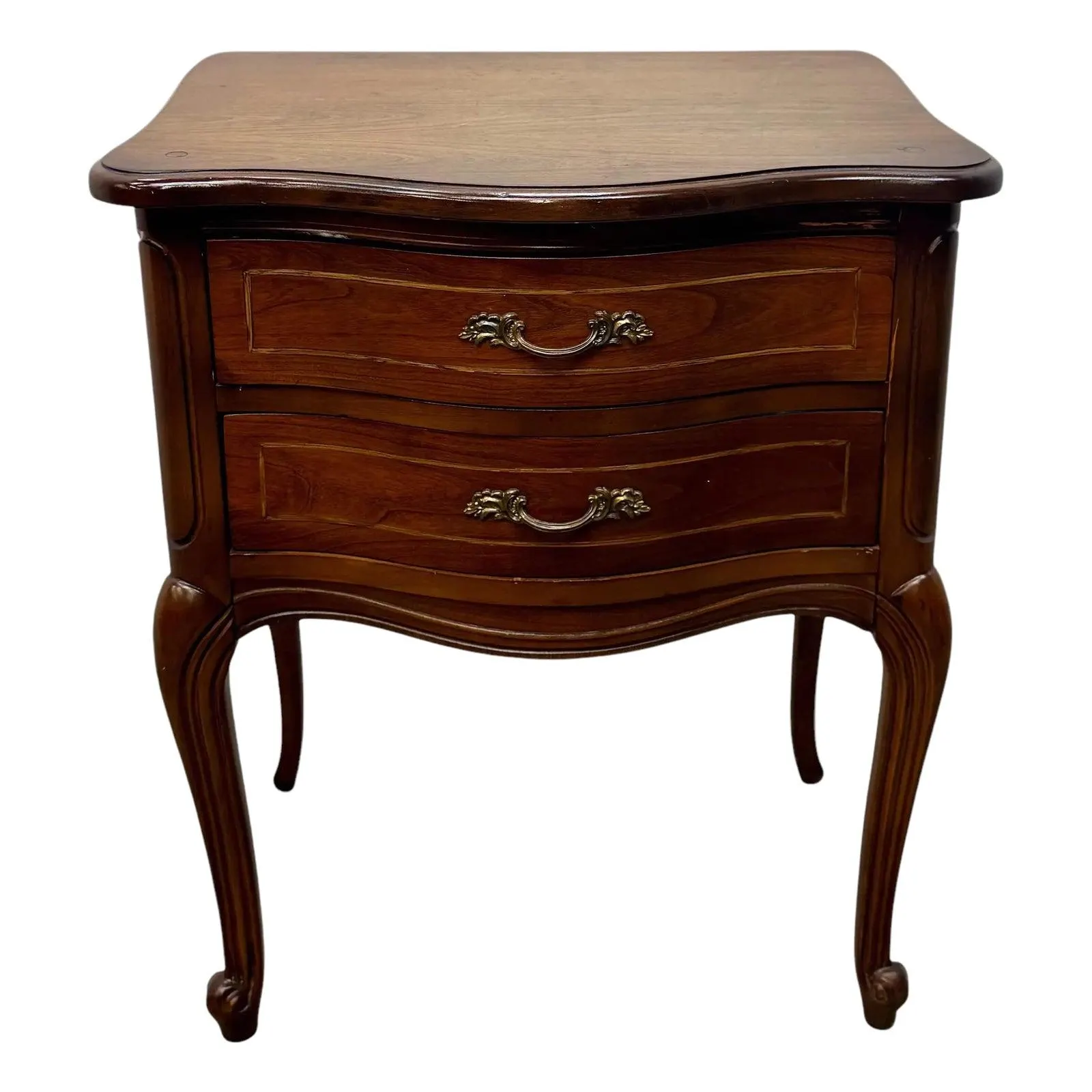 Vintage Dixie Traditional American Style Mahogany Nightstand / Side Table