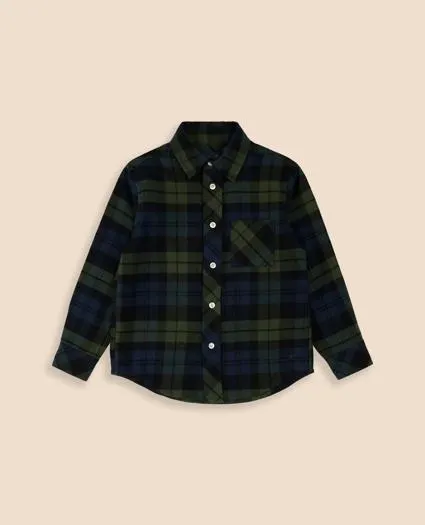 Boys Cotton Brushed Flannel Shirt