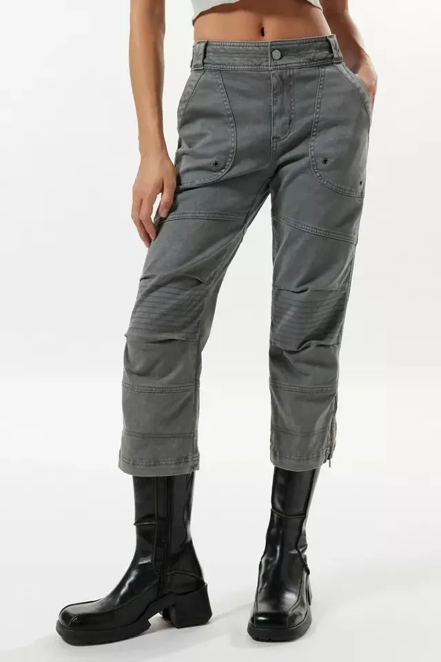 Silence + Noise Daria Cropped Moto Pant