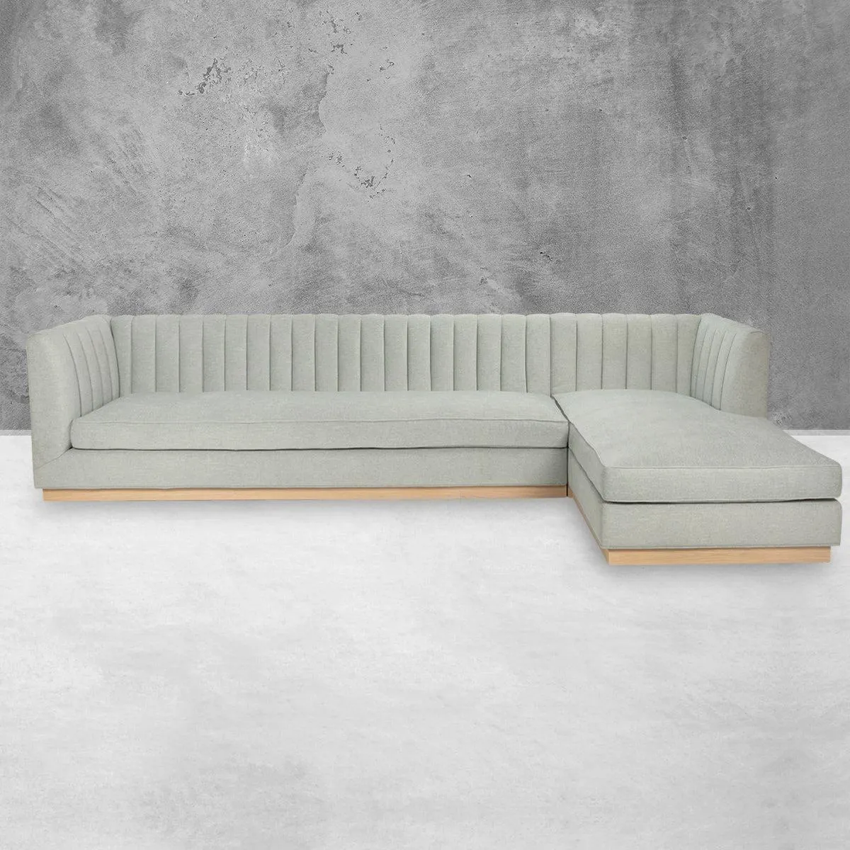 Bridgehampton Sectional in Trend Alta Seafoam