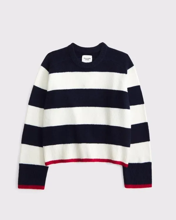 The A&F Madeline Striped Crew Sweater