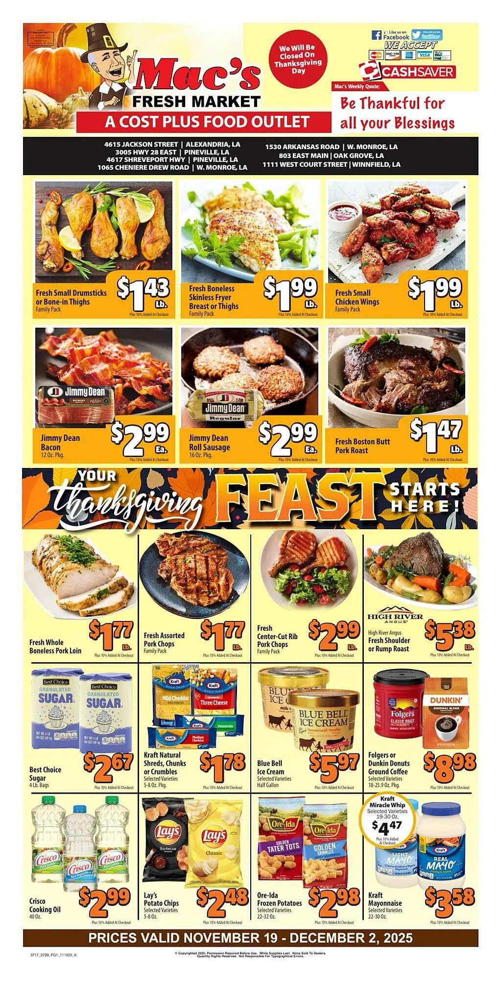 Weekly ad Mac's Market weekly ad from November 19 to December 2 2025 - Page 1