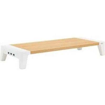 Tripp Lite Monitor Riser for Desk Wood Top Quick Charge 2USB-A Port Charging
