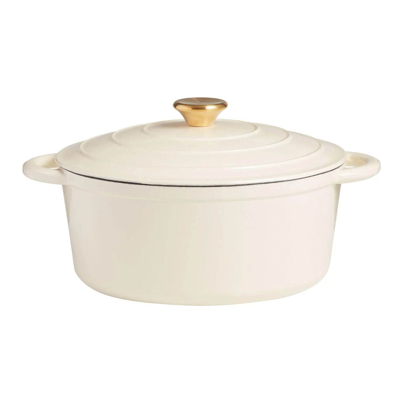 Round Enameled Cast Iron Dutch Oven 5 Quart