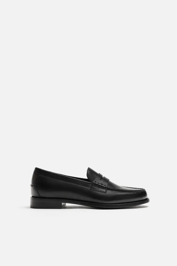 SADDLE LEATHER LOAFERS