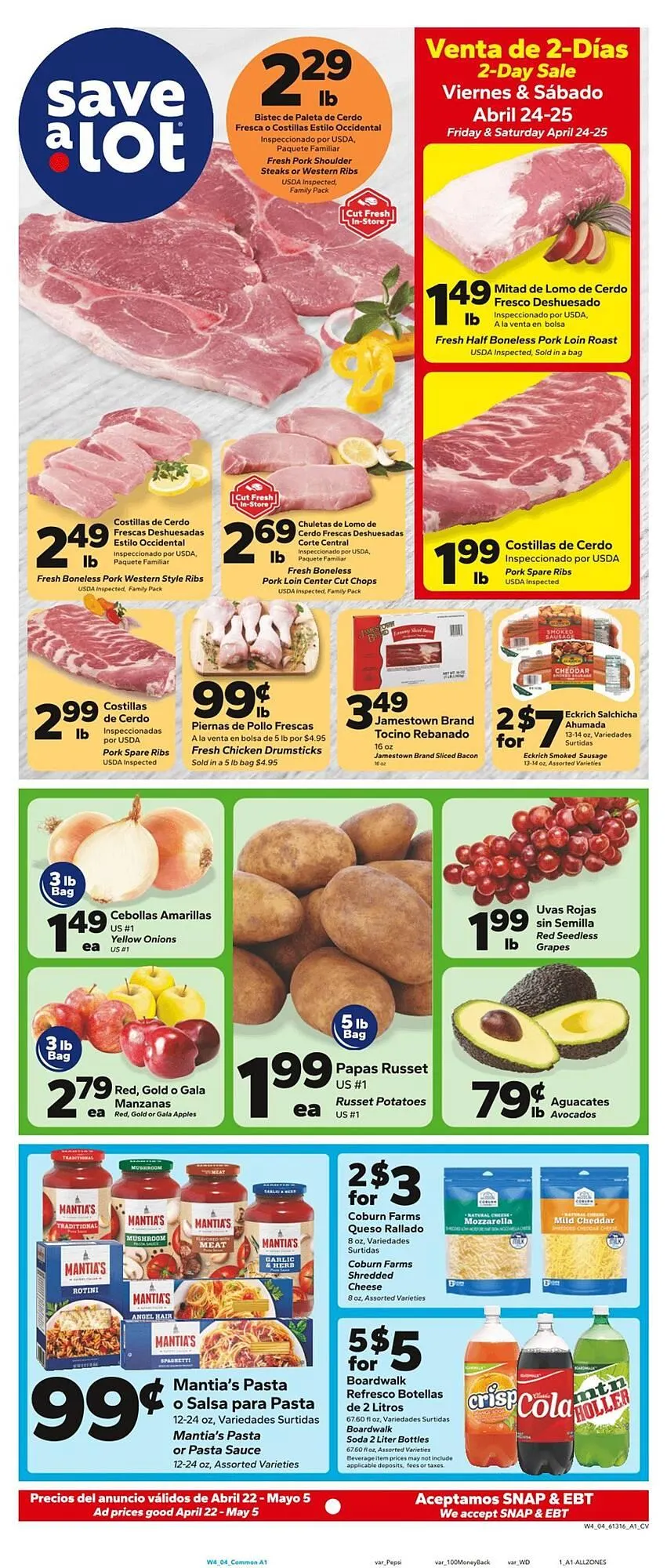 Weekly ad Save a Lot weekly ad from April 22 to May 5 2026 - Page 1