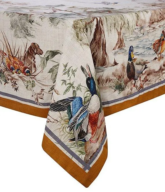 Scenic Wetland Print Tablecloth