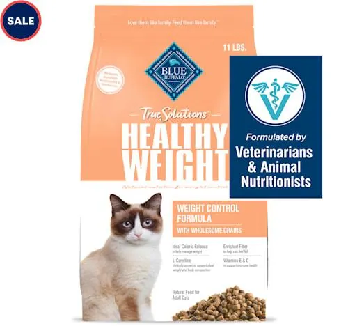 Blue Buffalo True Solutions Healthy Weight Natural Weight Control Chicken Adult Dry Cat Food, 11 lbs.