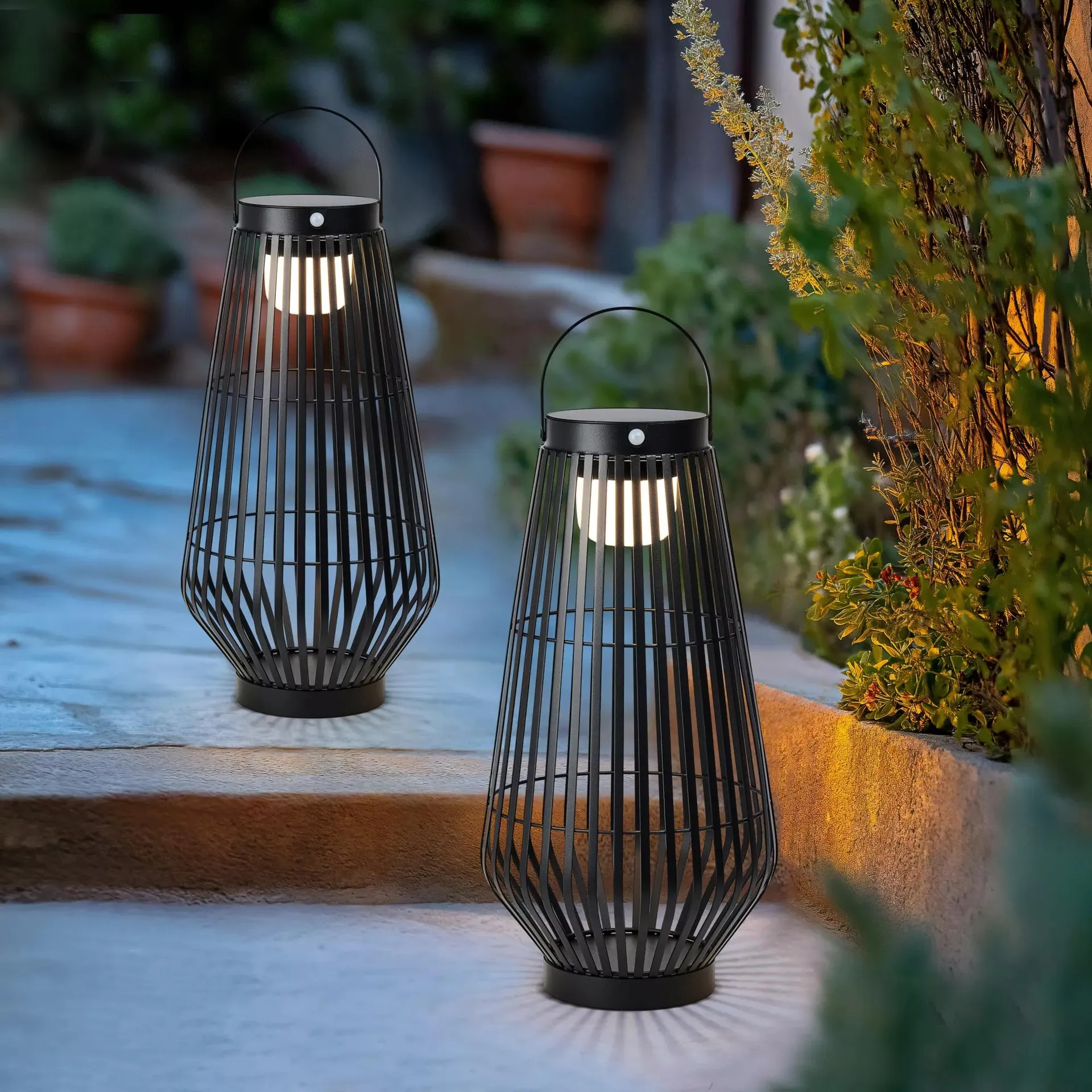 Berkley Jensen 2 pk. Metal Decorative Lantern With Solar Light