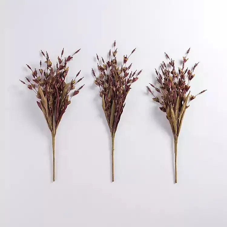 Brown Paper Wheat Bushes, Set of 3