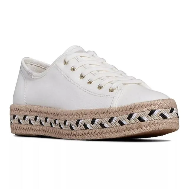 Keds Triple Kick Canvas Jute Braid Foxing Lace Up