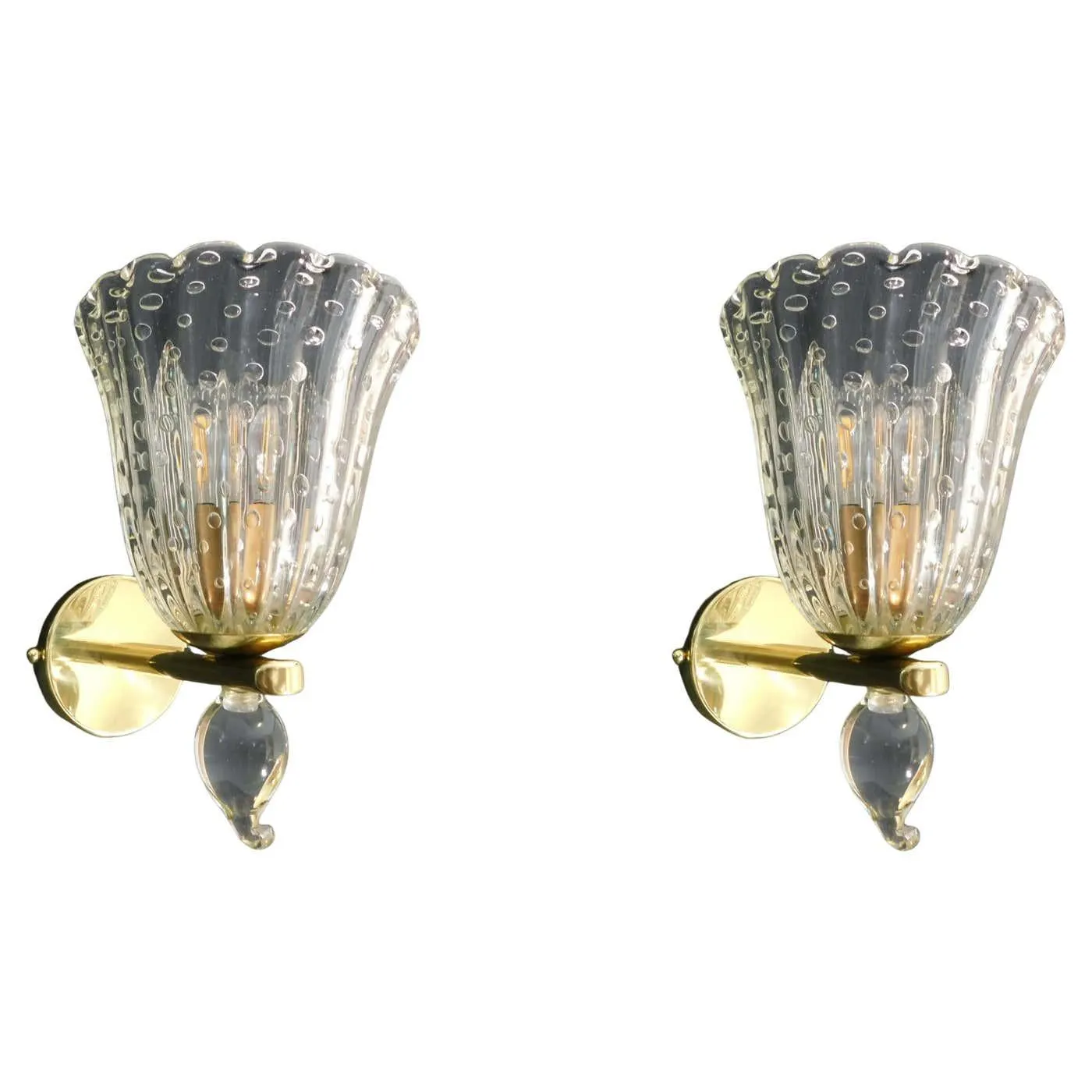 Pair of Bollicine Cups Sconces, 3 Pairs Available