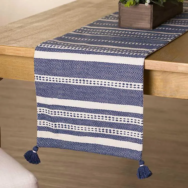 Blue Stripe Parker Table Runner