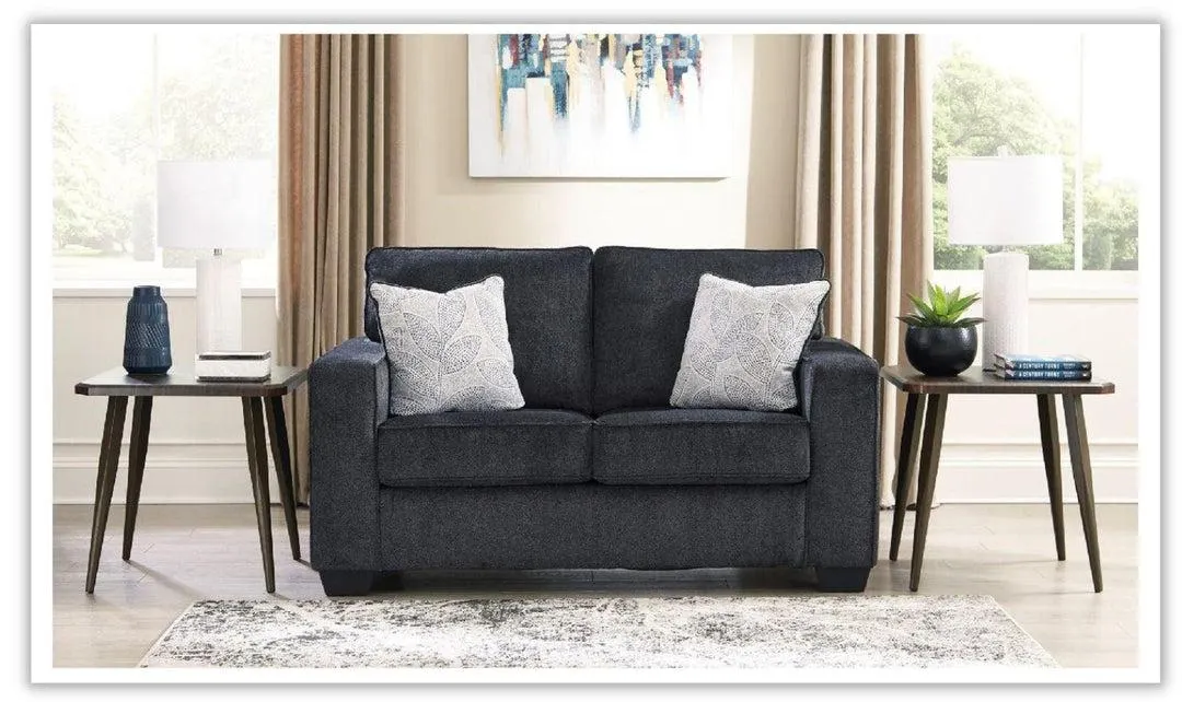 Modern Heritage Altari Stationary Fabric Loveseat with 2 Pillows