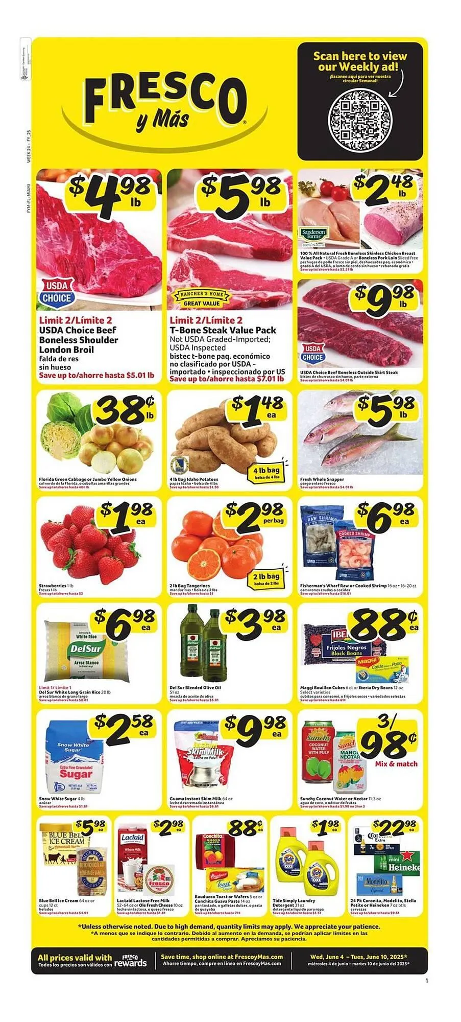 Weekly ad Fresco y Más Weekly Ad from June 4 to June 10 2025 - Page 1