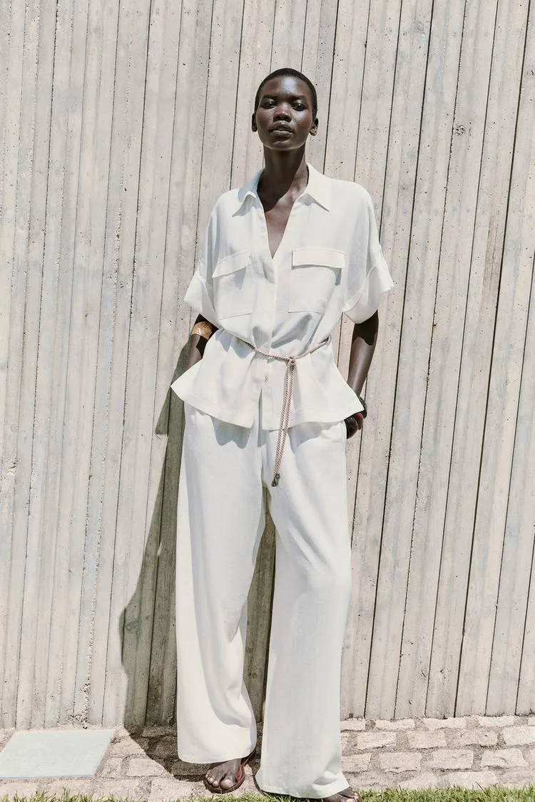 RAMIE SAFARI SHIRT WITH DRAWSTRING