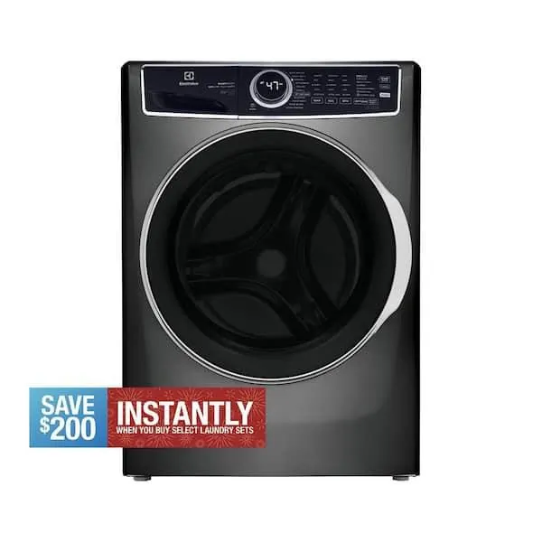 4.5 cu. ft. Stackable Front Load Washer in Titanium with SmartBoost, Optic Whites, and Pure Rinse