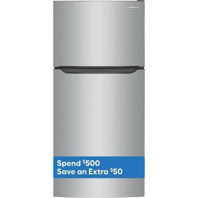 Frigidaire 18.3-cu ft Top-Freezer Refrigerator (Easycare Stainless Steel) Garage Ready
