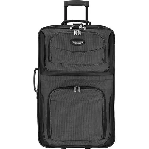 Travel Select Amsterdam Expandable Rolling Upright Luggage, Gray, Checked 25-Inch - Open Box