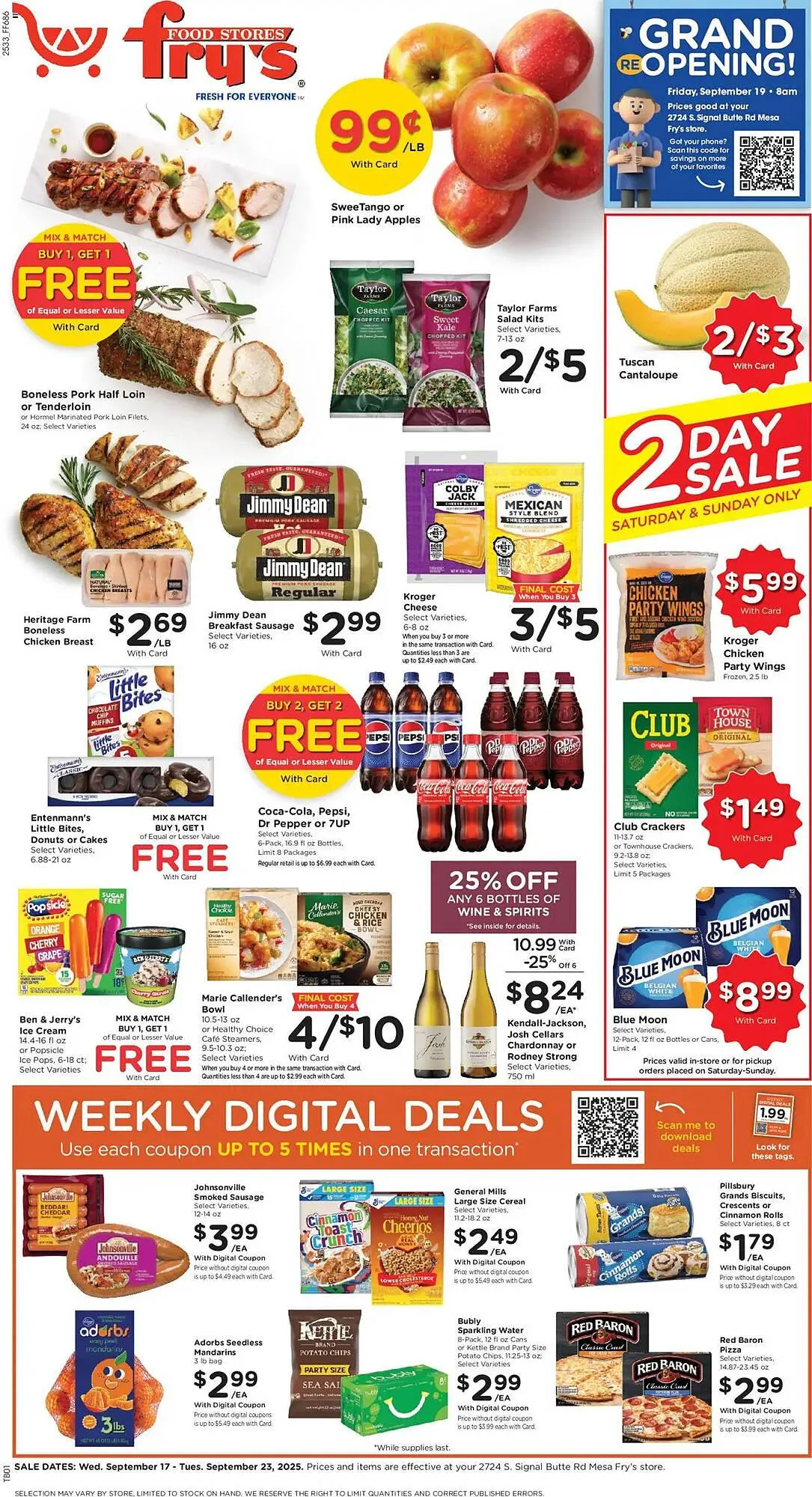 Weekly ad Fry's weekly ad from September 17 to September 23 2025 - Page 1