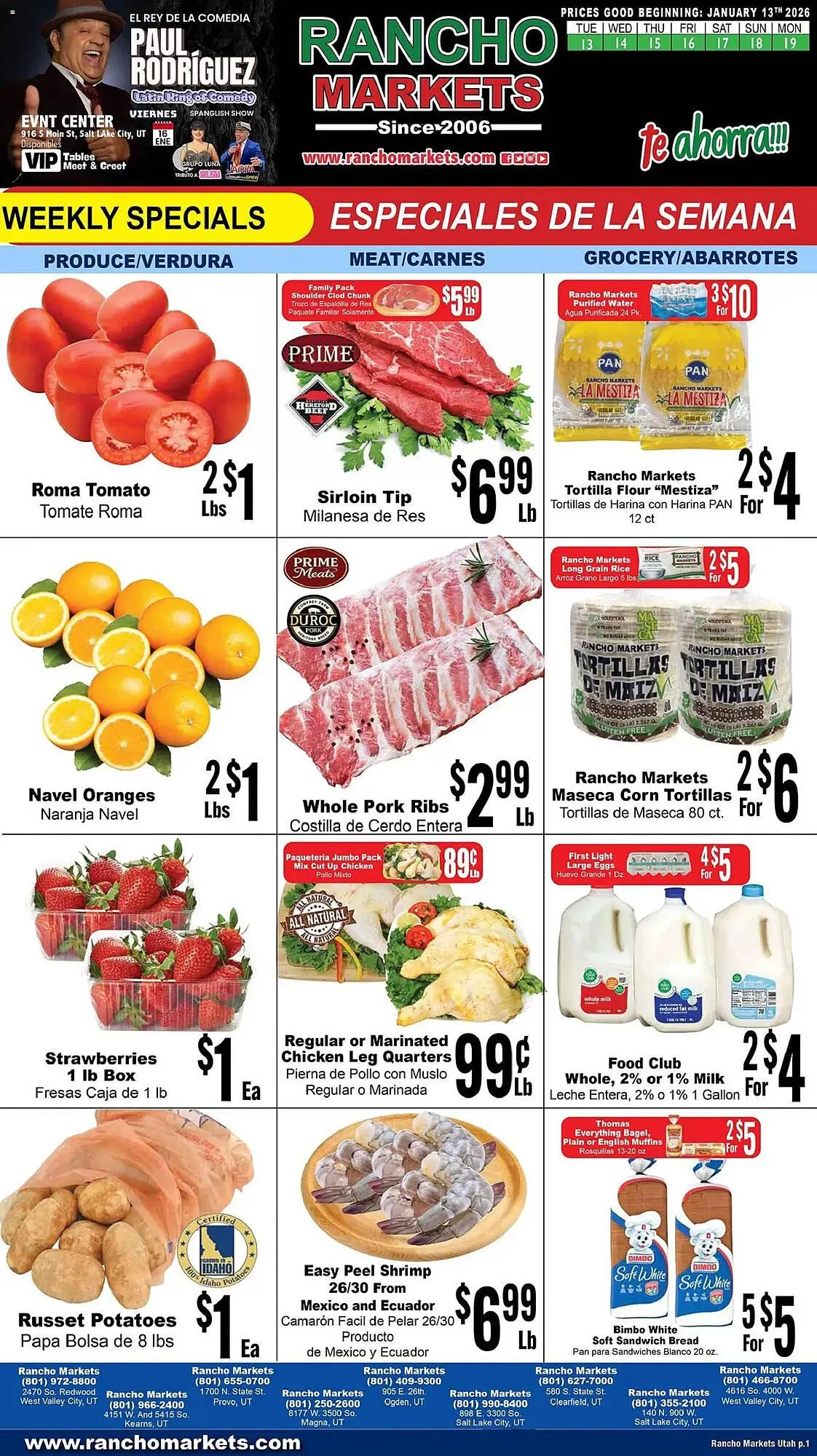 Weekly ad Rancho Markets weekly ad from January 13 to January 19 2026 - Page 1