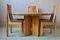 Vintage Brutalist Table and Chairs by Luigi Gorgoni for Maison Regain, 1980s, Set of 5
