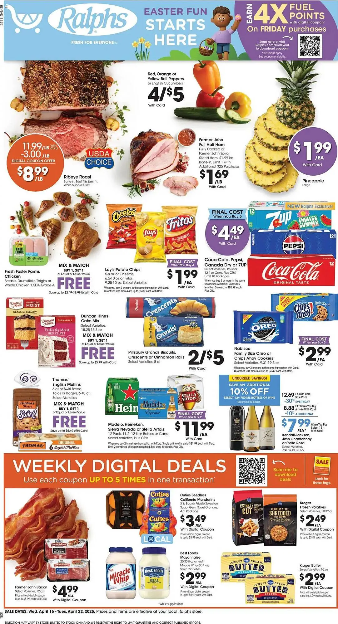 Weekly ad Ralphs Weekly Ad from April 16 to April 22 2025 - Page 1