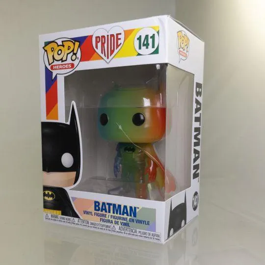 Funko POP! PRIDE Vinyl Figure - BATMAN (Rainbow Colored) #141 *NON-MINT*