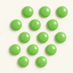 Mini Lime Green Enamel Button Magnets (Pack of 12 pieces)