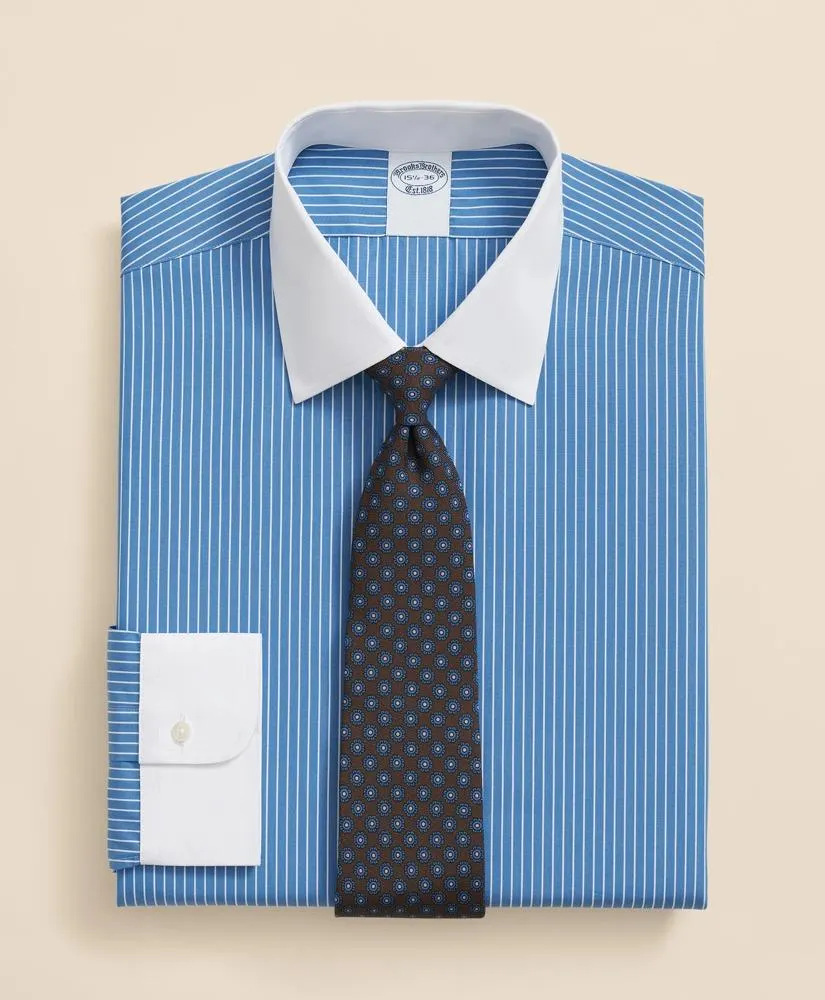 Pure Supima ® Cotton Regular-Finish Ainsley Collar, Ground Stripe Dress Shirt