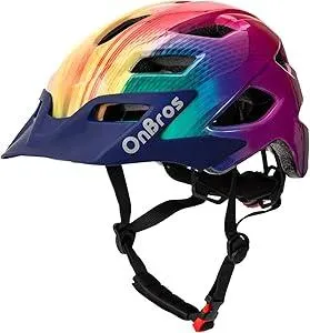 OnBros Kids Bike Helmet - Bike Helmet for 5-14 Boys or Girls with Visor, Children Bicycle Helmet for Skateboard Mountain Scooter Road Cycling, Lightweight and Adjustable 50-57CM