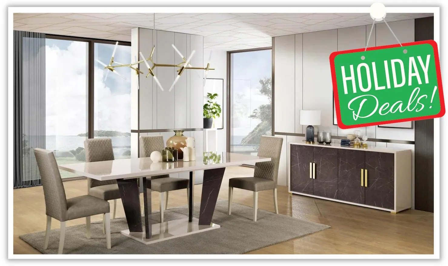 Jennifer Italia Sonia Rectangular Extendable Wooden Dining Room Set In Pearl