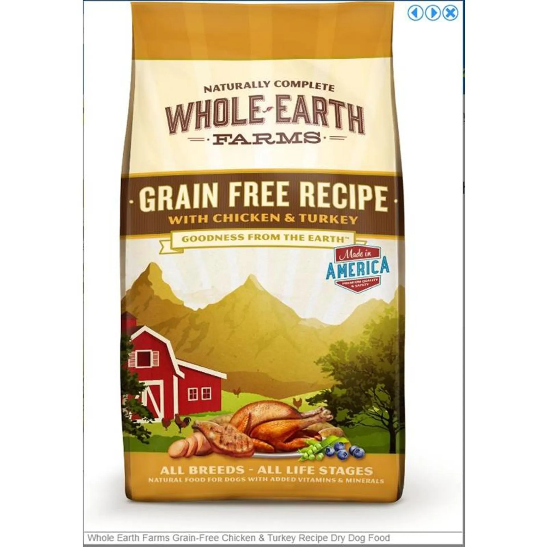 Whole Earth Grain Free Chicken and Turkey Dog Food