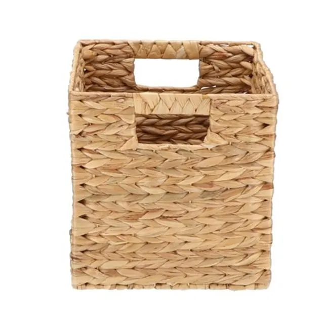 allen + roth ( 10.5-in W x 11-in H x 10.5-in D ) Natural Water hyacinth Basket