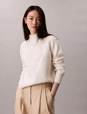 Rib Classic Mock Neck Sweater