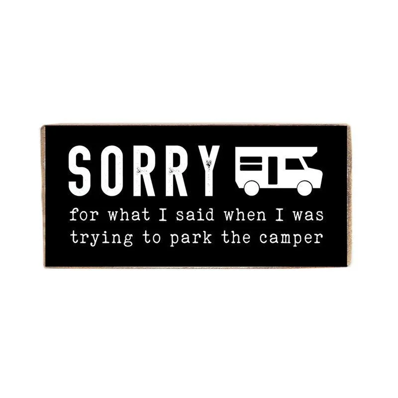 Rustic Marlin Sorry for What I Said RV Sign – 3" x 6"