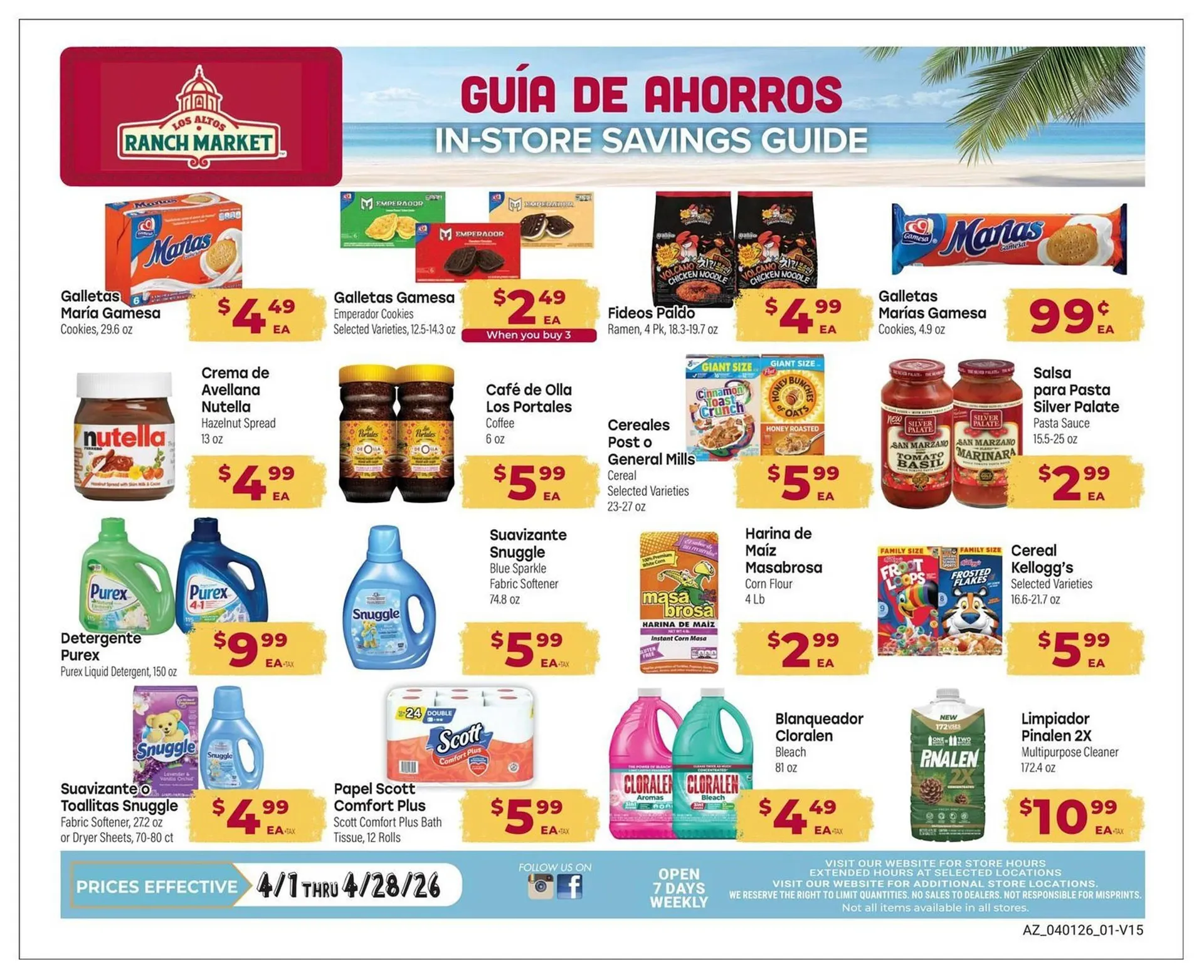 Weekly ad Los Altos Ranch Market weekly ad from April 1 to April 28 2026 - Page 1