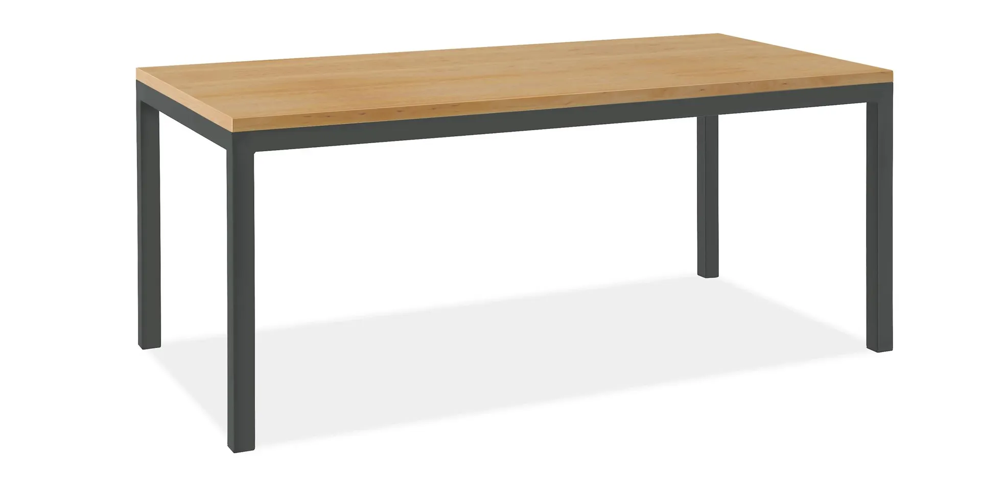 Parsons 72w 24d 29h Table w/ 2" Natural Steel Legs and Solid Maple Top