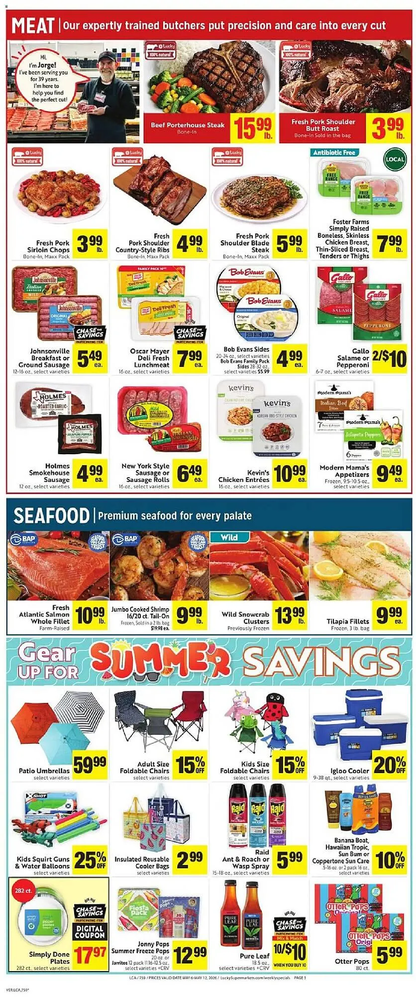 Weekly promotion Lucky Supermarkets weekly ad spanning from May 6 to May 13 2026 - Page 6 for Catalogue 365