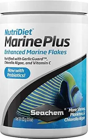 Seachem NutriDiet Marine Plus Flakes - Probiotic Fish Food Formula with Entice 100g