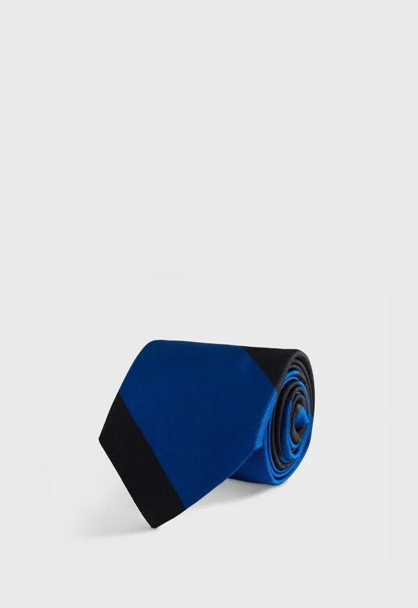 Woven Silk Block Stripe Tie