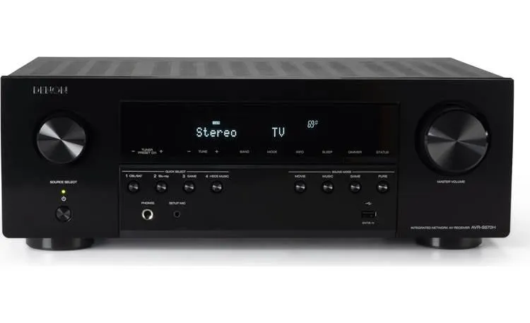 Denon AVR-S670H 5.2-channel home theater receiver with Wi-Fi®, Bluetooth®, Apple AirPlay® 2, and Amazon Alexa compatibility