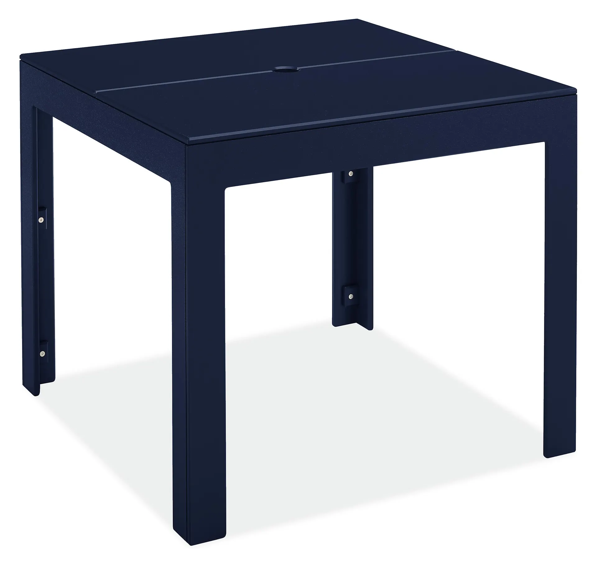 Henry 36w 36d 30h Table with Umbrella Hole in Navy