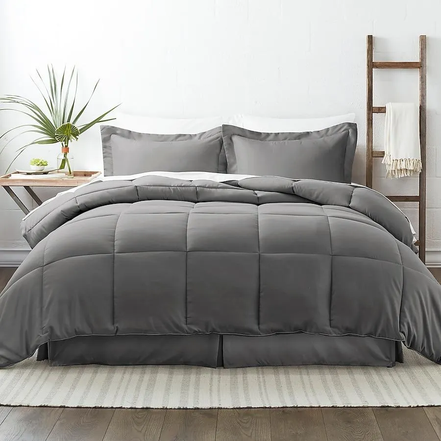 Ienjoy Home Home 8 -Piece Gray Queen Comforter Set