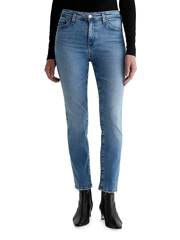 Mari Straight-Leg Crop Jeans
