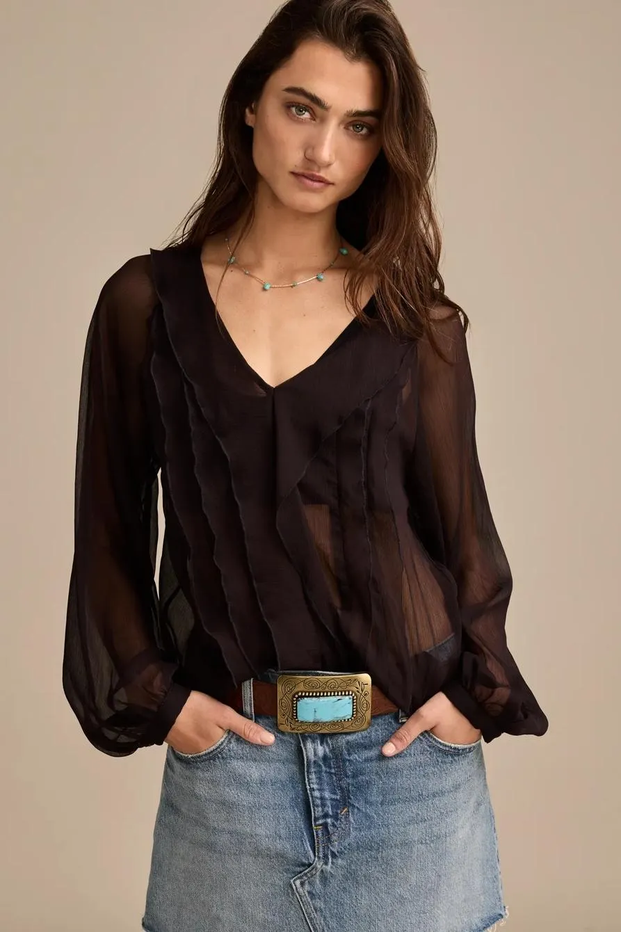 femme ruffle top